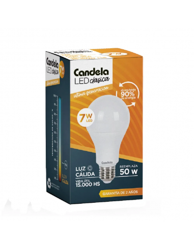 Dicroica Candela E27 7W Luz Calida 6814