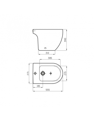 Bidet Ferrum Fontana 1 Agujero Boa1j-b