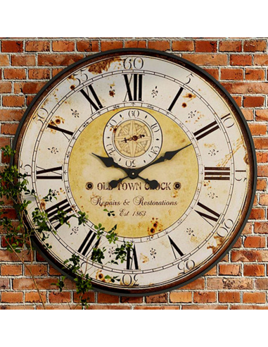 Mdk Reloj Pared Madera/metal 82x3x82...