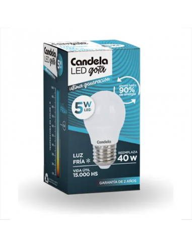 Lámpara Gota Candela 5w Fría (6798)