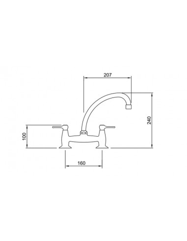 Grifería Cocina Mesada Peirano Bedia...