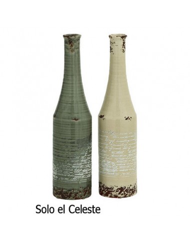 Florero De Ceramica Mideko Celeste...