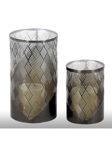 Set X 2 Portavela De Metal Mideko 16...