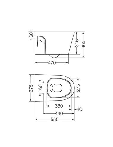Inodoro Colgante Ferrum Marina Blanco...