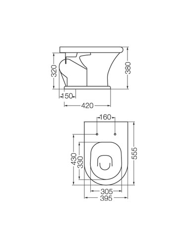 Inodoro Corto Ferrum Murano Blanco...