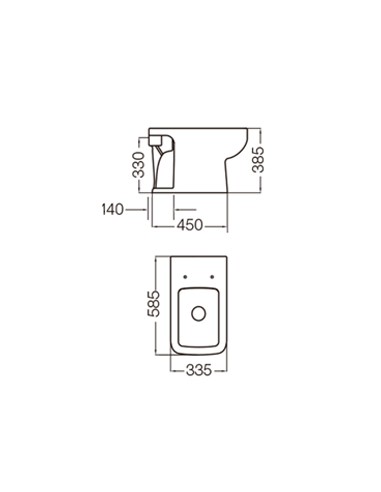 Inodoro Corto Ferrum Trento Blanco... Inodoro Corto Ferrum Trento Blanco...