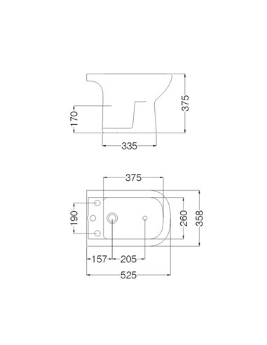 Bidet Ferrum Bari 3 Agujeros Blanco...