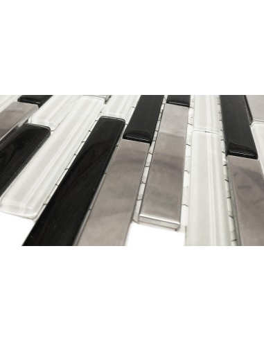 Mosaico Cerámica Piú Laguna Blanco Y...