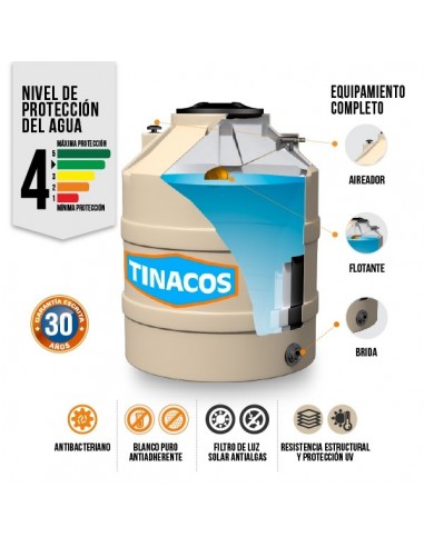 Tanque Tinaco Arena/gris X  400 Lt.tric.