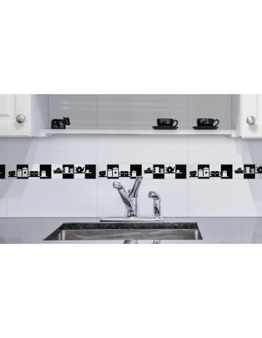 Guarda De Cerámica Piú 5 X 30 Black...