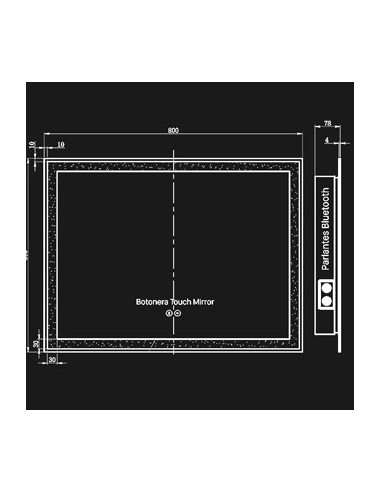 Espejo Vitroblock Milano 80 X 60 X 7...