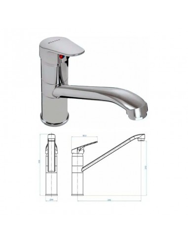 Grifería Para Cocina Mesada Alta...