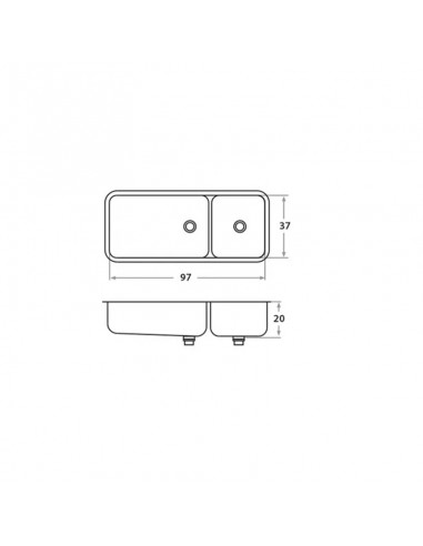 Mi Pileta Mod. Doble 97x37x20 Cm 408