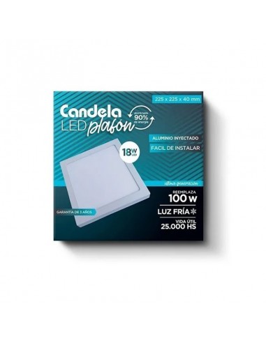 Plafon De Embutir Candela Cuadrado...