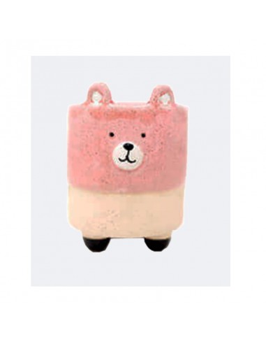 Maceta Animal Galileo Oso Rosa 7 X 10...