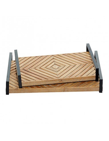 Set X 2 Bandejas Mideko Madera/Metal...