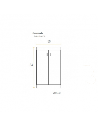 Vanitory Schneider Eco 50cm Melamina...