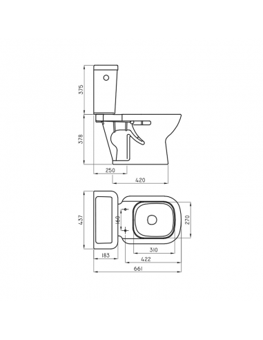 Depósito Dual Ferrum Bari 6 L Blanco...