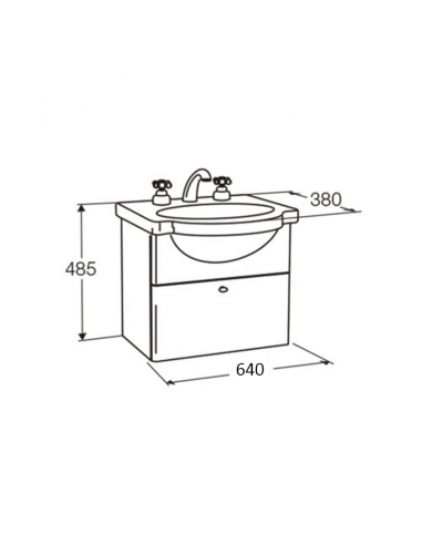 Mueble Colgante Ferrum Venecia 64 cm...